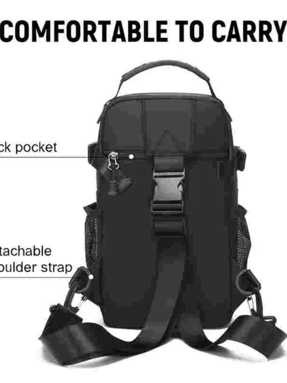 Unisex Sling Chest Bag Multi Pocket Crossbody Backpack